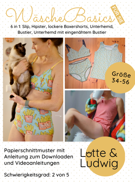 Lotte & Ludwig Papierschnittmuster - Wäschebasic